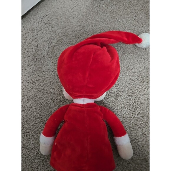 MeToo Sleeping Angela Red Christmas Dress Santa Hat Plush Doll 14” Kids Toys - Picture 3 of 5